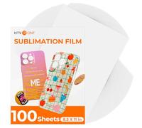HTVRONT 100Pack Printable Sublimation Heat Transfer Film for Phone Case Heat Press， 3D Sublimation Film Sheets for Phone Cases Mugs，A4 8.3" x 11.7" Sublimation Transfer Paper for Badge, Keychains