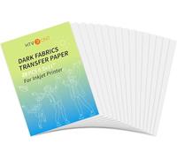 HTVRONT 20 Sheets A4 Printable Heat Transfer Paper for Dark T-Shirt Fabric