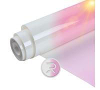 HTVRONT 3D Puff Vinyl Heat Transfer - 10" x 6ft UV Color Changing HTV Vinyl Roll for T Shirts, Sunlight Sensitive UV Color Changing Heat Transfer Vinyl for All Cutting Machine (White to Pink)