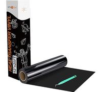 HTVRONT Black Heat Transfer Vinyl Roll 12" x20ft HTV Vinyl for T-Shirts | 30.5x610cm, easy cut & weed, compatible with all cutter machines, iron on vinyl for heat transfer clothing designs