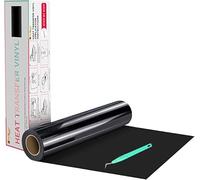 HTVRONT Black HTV Heat Transfer Vinyl Rolls - 12" x 20ft (30.5x 610cm) Black Iron on Vinyl for Shirts, Iron on for All Cutting Machines - Easy to Cut & Weed for Craft Heat Vinyl Design