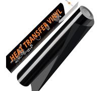HTVRONT Black HTV Vinyl Roll - 12" x 10ft (30.5x305CM) Black Iron on Vinyl for All Cutting Machines, Heat Transfer Vinyl Rolls for t Shirts - Easy to Cut & Weed for Heat Vinyl Design
