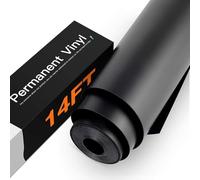 HTVRONT Black Matte Permanent Adhesive Vinyl Roll 12" x 14FT
