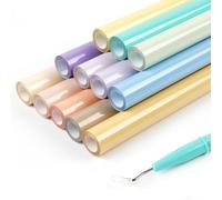 HTVRONT Boho Color HTV Vinyl Bundle - 12Pack 12"×3FT(30.5x91CM) Heat Transfer Vinyl for T Shirts, Pastel Iron on Vinyl for Cricut, Heat Transfer Vinyl Bundle with 12 Macarons Colors (12 Pastel Colors)