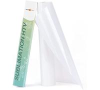 HTVRONT Clear HTV Vinyl for Sublimation - 12" X 5FT Matte Sublimation HTV Vinyl for Light Colored Cotton Fabric-Sublimation Blanks Work with Sublimation Paper