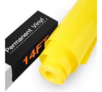 HTVRONT Glossy Yellow Permanent Vinyl Roll 12" x 14FT