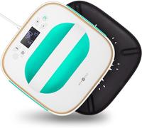 HTVRONT Heat Press Machine - 10" x 10" Portable Press Machine, Fast Heat-up Iron Press Heat for Sublimation and HTV Vinyl Shirt Press Machine for Hat, Bags, Heating Transfer Projects (Mint Green)