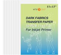 HTVRONT Heat Transfer Paper 11x17 " for Dark T Shirts - 10 Pack Iron on Transfer Paper for Inkjet Printer, Large 11x17" Easy to Use Printable Heat Transfer Vinyl, Vibrant Color, Durable & Soft