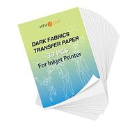 HTVRONT Heat Transfer Paper for Dark T Shirts -30 Pack 8.5x11" Iron on Transfer Paper for Inkjet Printer, Easy to Use Printable Heat Transfer Vinyl, Vibrant Color, Durable & Soft