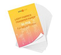 HTVRONT Heat Transfer Paper for Light T Shirts -30 Pack 8.5x11" Printable Heat Transfer Vinyl for Inkjet Printer, Easy to Use,Iron on Transfer Paper Vibrant Color, Durable & Soft