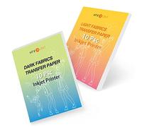 HTVRONT Heat Transfer Paper for T Shirts - 20 Pack Mixed Light & Dark Iron on Transfer Paper,8.5" x 11" Printable Heat Transfer Vinyl for Inkjet Printer, Durable & Easy to Use