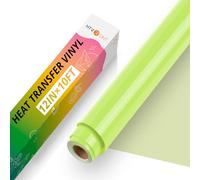 HTVRONT Heat Transfer Vinyl-12 x 10FT Lime Green Iron on Vinyl for T-Shirts, HTV Vinyl Roll for All Cutting Machines & Heat Press Machine- Easy to Cut & Weed Vinyl Heat Transfer (Lime Green)