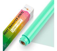 HTVRONT Heat Transfer Vinyl-12 x 10FT Mint Green Iron on Vinyl for T-Shirts, HTV Vinyl Roll for All Cutting Machines & Heat Press Machine- Easy to Cut & Weed Vinyl Heat Transfer (Mint Green)