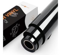 HTVRONT Heat Transfer Vinyl - 12in x10ft(30.5x305CM) Black HTV Vinyls Roll Iron on Vinyl Easy to Cut & Weed for T-Shirt & Design (Black)