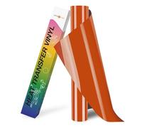 HTVRONT HTV Heat Transfer Vinyl-12 x 8ft Texas Orange HTV Vinyl for Shirts | Iron on Vinyl Roll for All Cutting Machines - Easy to Cut & Weed for Heat Transfer Design (Texas Orange)