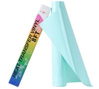 HTVRONT HTV Rolls Heat Transfer Vinyl - 12" x 8ft Mint Green HTV Vinyl for Shirts, Iron on Vinyl for All Cutting Machine - Easy to Cut & Weed for Heat Transfer Design (Mint Green)