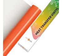 HTVRONT HTV Vinyl Rolls Heat Transfer Vinyl - 12" x 5ft Orange HTV Vinyl for Shirts, Iron on Vinyl for All Cutter Machine - Easy to Cut & Weed for Heat Vinyl Design (Orange)
