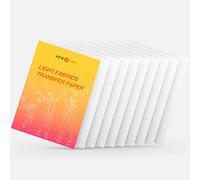 HTVRONT Iron on Transfer Paper for T Shirts - 10 Pack Printable Heat Transfer Vinyl 8.5" X 11" - Wash Durable Heat Transfer Paper for Inkjet Printer
