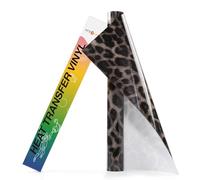 HTVRONT Leopard Heat Transfer Vinyl, 12in x 8ft Leopard Printed HTV Vinyl