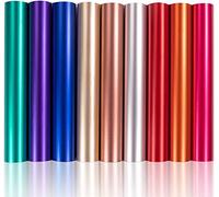 HTVRONT Matte Metallic Vinyl Permanent, 9 PCS 12"x12" Metallic Vinyl Sheets - Permanent Adhesive Vinyl for Cricut Machine & Silhouette Cameo