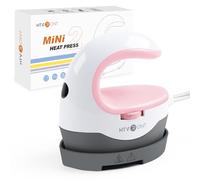 HTVRONT Mini Heat Press Machine - for DIY Heat Transfer Machine with Insulated Safety Base, Portable Heat Press for Iron On Vinyl, Tshirts, Crafts, Hat, Cap, Pillow (Baby Pink)