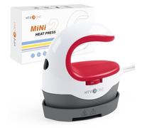 HTVRONT Mini Heat Press Machine - for DIY Heat Transfer Machine with Insulated Safety Base, Portable Heat Press for Iron On Vinyl, Tshirts, Crafts, Hat, Cap, Pillow (Raspberry Red)