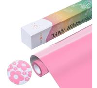 HTVRONT Puff Vinyl Heat Transfer -10" x 6ft Light Pink 3D Puff Heat Transfer Vinyl Foaming Colorful Puffy Iron on Vinyl for T-Shirt- Pink Puff Htv Vinyl for Compatible with Cricut Cutting Machine