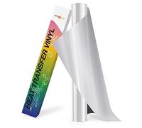 HTVRONT Reflective HTV Heat Transfer Vinyl Roll - 12" x 8ft Reflective Iron on Vinyl for Shirts, Reflective HTV Vinyl for Cricut & Cameo - Easy to Cut & Weed for Craft Design (Reflective Light Grey)