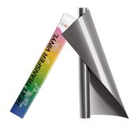 HTVRONT Reflective HTV Vinyl Roll - 12" x 8ft Reflective Heat Transfer Vinyl for T Shirts, Reflective Iron on Vinyl Compatible with Cricut Cutting Machine (Dark Gray)