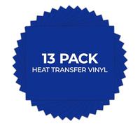 HTVRONT Royal Blue Heat Transfer Vinyl 13 Pack, 12" x 10"Blue Iron on Vinyl Sheets for T-Shirts - HTV Vinyl Compatible with Cricut, Silhouette Cameo, Easy to Cut Weed