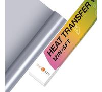 HTVRONT Silver Iron on Vinyl - 12" x 5ft Silver HTV Vinyl for T-Shirts, Heat Transfer Vinyl for All Cutter Machine - Easy to Cut & Weed for Heat Vinyl Design