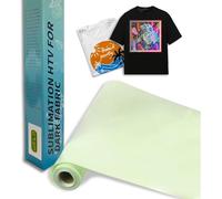 HTVRONT Sublimation HTV for Dark/Light Fabric - Glossy Sublimation Vinyl 30.5 X 305CM for T-Shirts - Work Together with Sublimation PaperSublimation InkHeat Press