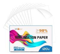 HTVRONT Sublimation Paper 8.5x14 inches - 150 Sheets Sublimation Paper Compatible with Inkjet Printer 120gsm, White (BG002300)