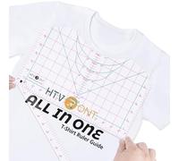 HTVRONT Tshirt Ruler Guide for Heat Press - Transparent PVC Tshirt Measurement Tool for Vinyl Alignment, 14x8 inches T Shirt Ruler to Center Design and Craft Sewing, Pink