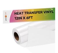 HTVRONT White Flock HTV Heat Transfer Vinyl-12 x 6FT Flock HTV Vinyl Roll for T-Shirts, Flocked Iron on Vinyl for All Cutting Machines - Easy to Cut & Weed (White)