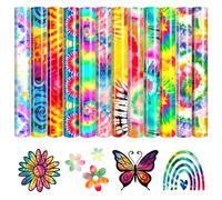 HTVSTD 12 Sheets Classic Swirl Iron on Vinyls HTV Transfers Ready to Press Color Lettering Film Iron on Vinyls for T-Shirts Color Heat Transfer Vinyl for DIY Patches