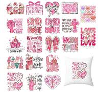 HTVSTD Christian Valentine's Day Iron on Transfers 20pcs Iron on Decal