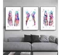 HTWLMM Foot Set Skeleton Canvas Painting Foot Bones Anatomy Medical Art Print Pictures for Hospitals Wall Pictures Decorative Frameless (3 x 50 x 70 cm)