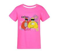 HTXLJ Boys Games Gorilla Tag T-Shirt Monke Merch Short Sleeve for Kids Gorilla Tag Merch (Rose red,160cm,11 Years,12 Years)