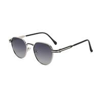 HTXONB 2025 Fashion Gradient Color Polarized Sunglasses Outdoor Travel Driving Fishing Sun Visor Anti-UV 400 Sunglasses,C6 Silver Gray,142 * 144 * 45mm