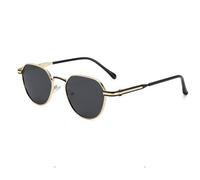 HTXONB 2025 Fashion Gradient Color Polarized Sunglasses Outdoor Travel Driving Fishing Sun Visor Anti-UV 400 Sunglasses,C2 gold black,142 * 144 * 45mm