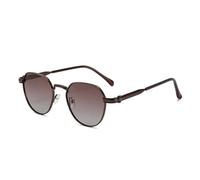 HTXONB 2025 Fashion Gradient Color Polarized Sunglasses Outdoor Travel Driving Fishing Sun Visor Anti-UV 400 Sunglasses,C4 Coffee Brown,142 * 144 * 45mm