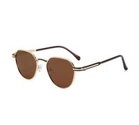 HTXONB 2025 Fashion Gradient Color Polarized Sunglasses Outdoor Travel Driving Fishing Sun Visor Anti-UV 400 Sunglasses,C5 Gold Brown,142 * 144 * 45mm