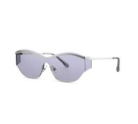HTXONB 2025 Fashion Metal One-piece Polarized Sunglasses for Men and Women Cat Eye Polygonal Sunglasses,C4,136 * 145 * 49mm