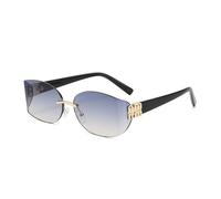 HTXONB 2025 Fashion Women's Frameless PC Curved Polarized Sunglasses Outdoor Travel Driving Sun Visor Anti-UV400 Sunglasses,C3,145 * 145 * 42mm