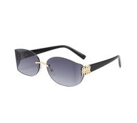 HTXONB 2025 Fashion Women's Frameless PC Curved Polarized Sunglasses Outdoor Travel Driving Sun Visor Anti-UV400 Sunglasses,C2,145 * 145 * 42mm