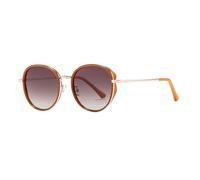 HTXONB 2025 Fashion Women's Round Frame Sun Protection Polarized Sunglasses Outdoor Travel Driving Sun Visor Anti-ultraviolet Versatile Sunglasses,C4 Tea Gradient Tea,152 * 141 * 50mm