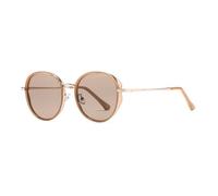 HTXONB 2025 Fashion Women's Round Frame Sun Protection Polarized Sunglasses Outdoor Travel Driving Sun Visor Anti-ultraviolet Versatile Sunglasses,C2 Champagne Light Brown,152 * 141 * 50mm