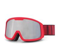 HTXONB 2025 fashionable men's and women's mountaineering ski goggles, double-layer anti-fog, outdoor enhanced clarity and windproof ski goggles,red silver,180 * 90mm