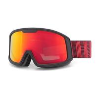 HTXONB 2025 fashionable men's and women's mountaineering ski goggles, double-layer anti-fog, outdoor enhanced clarity and windproof ski goggles,Black Red,180 * 90mm